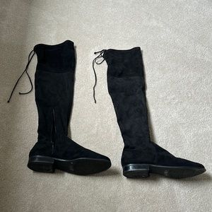 Gianni bini over the knee black suede boots size 9